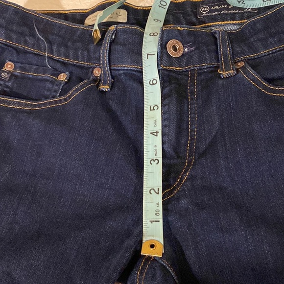 AG Adriano Goldschmied Tomboy Crop Straight Jeans Dark Blue 29 No distressing! - Picture 10 of 14
